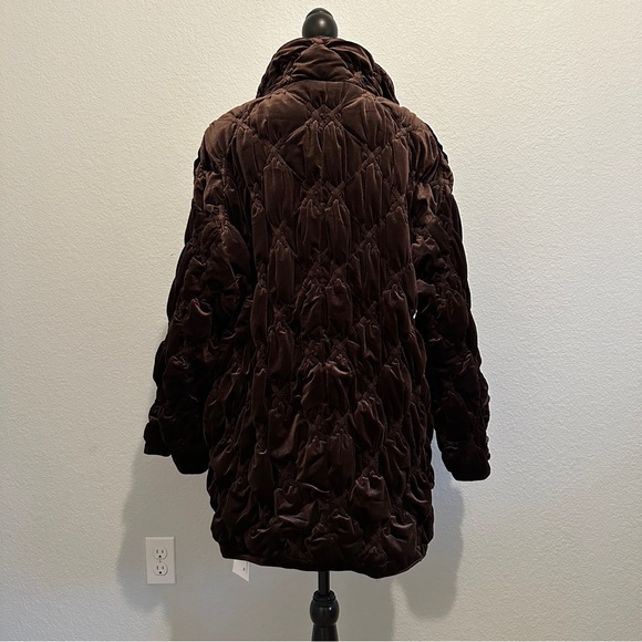 AMERI - VELOUR QUILTING STAND COLLAR PUFFER COAT JACKET SIZE AMERI - VELOUR QUILTING STAND COLLAR PUFFER COAT JACKET SIZE